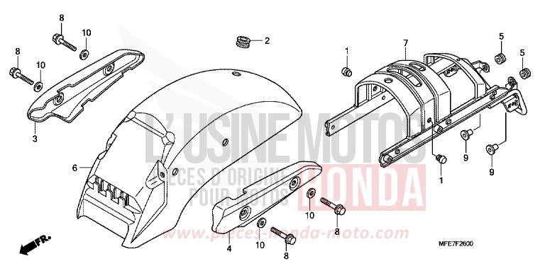 KOTFLUEGEL, HINTEN von Shadow Aero DEGITAL SILVER METALLIC (NHA30A) von 2008